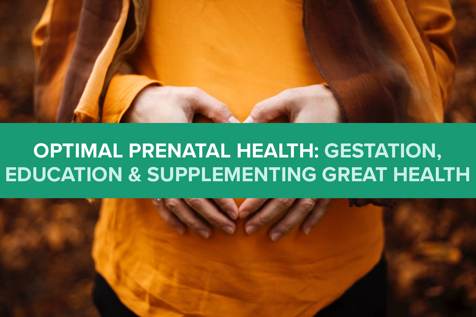 Optimal Prenatal Health - Gestation, Education and Supplementing Great Health