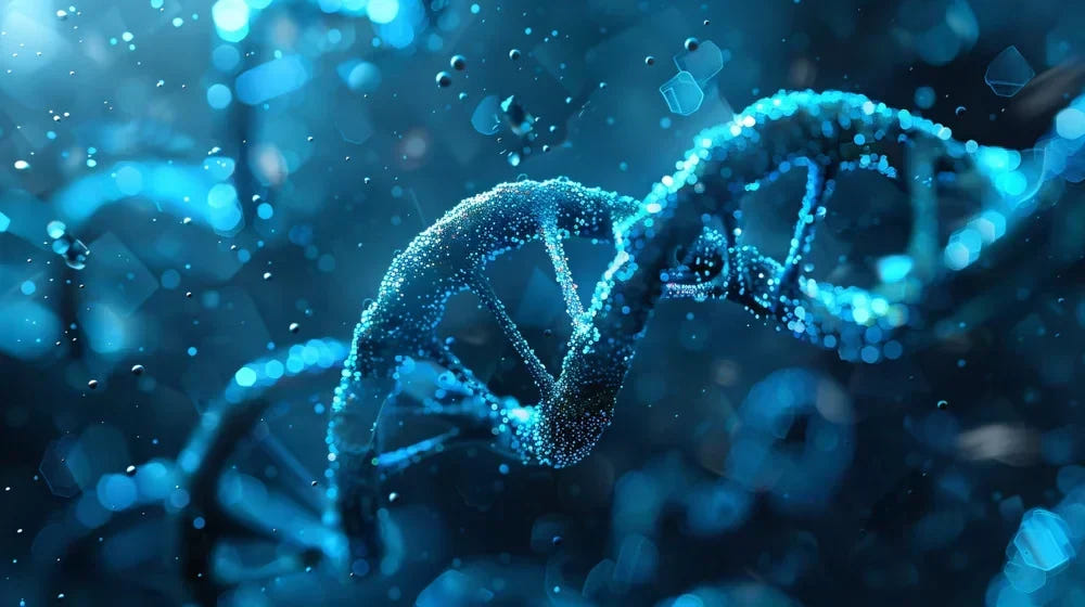 A strand of DNA.