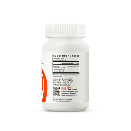 Supplement bottle with label on a white background