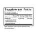 Supplement facts label for a lozenge with vitamin B12 content on a white background