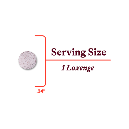 picture of lozenge .34 inches in size