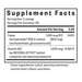 Nutritional Facts of the Methyl B12 with L-Methylfolate
