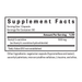 Supplement facts label for Acetyl-L-carnitine capsules on a white background