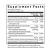 B Complex Plus with Choline supplment facts panel. 
