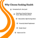 Promotional text about Seeking Health products with an orange and white design.