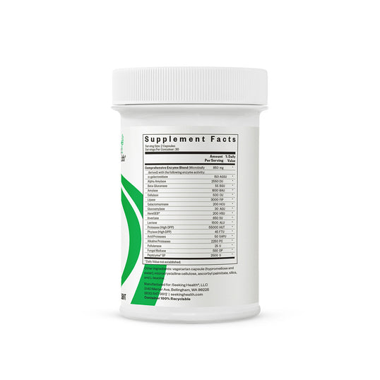 Supplement container with label on a white background