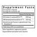 Supplement facts label for capsules with I3C, DIM, and Glutathione on a white background.