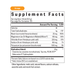 Supplement facts label for a product with orange flavor, showing nutritional information and ingredients.