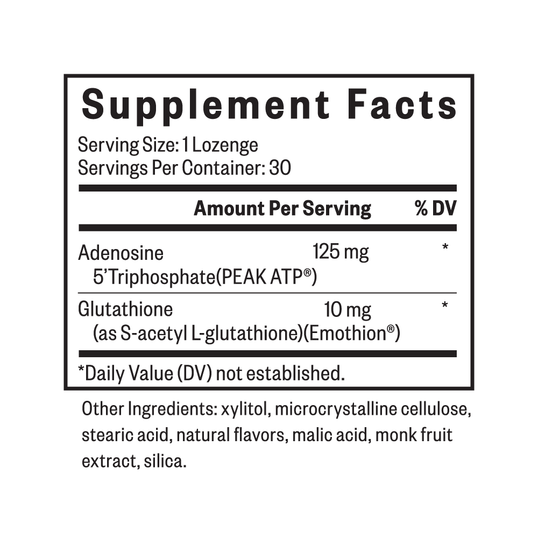 Energy nutrients supplement label 
