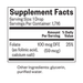 A Supplement Facts label showing folate content: 100 mcg DFE, 25% daily value, with serving size 1 drop and other ingredients listed below as glycerin and purified water.