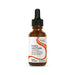 An amber glass dropper bottle of Seeking Health Folinic Acid Drops on a clean white background.