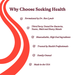 Promotional text about Seeking Health products on a white background with red accents.