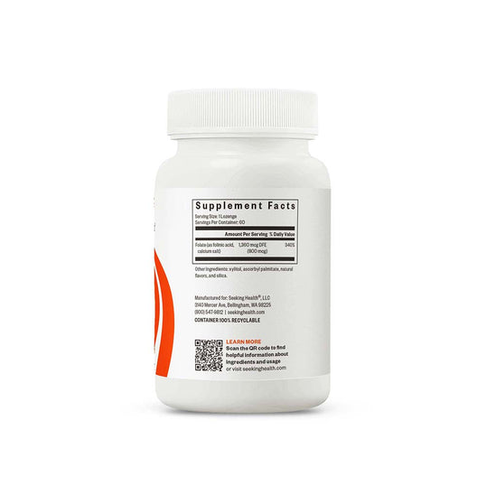 Supplement bottle with label on a white background