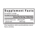 Supplement facts label for a lozenge product on a white background