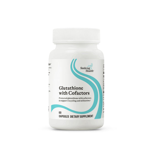 Glutathione with Cofactors main image of bottle made by Seeking Health