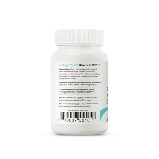Supplement bottle with label on a white background