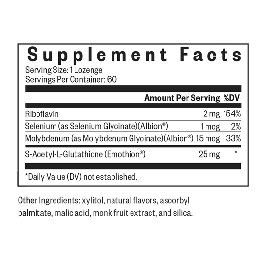 Glutathione with Cofactors Lozenges Glutathione with Cofactors Lozenges