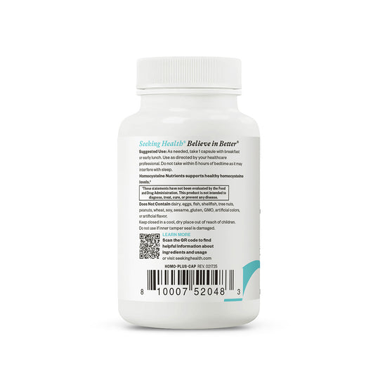 Supplement bottle with label on a white background