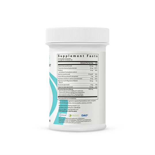 Supplement container with label on a white background