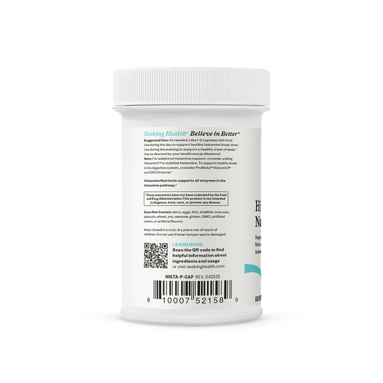 Supplement bottle with label on a white background