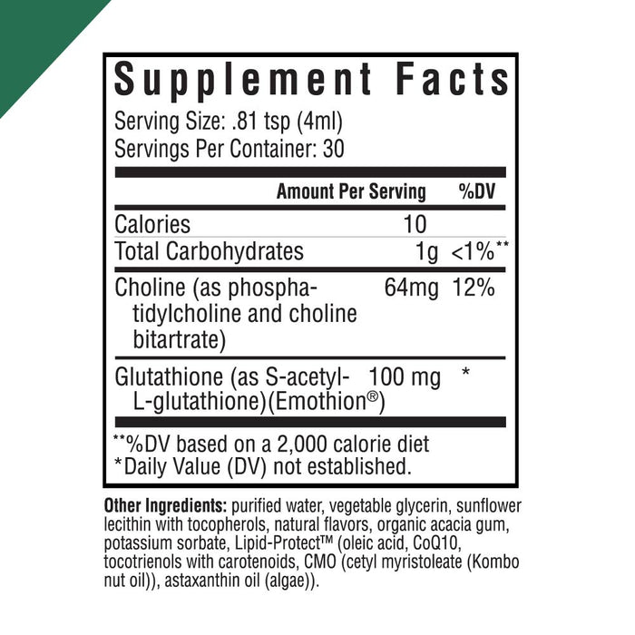 Optimal Liposomal Glutathione nutrition facts
