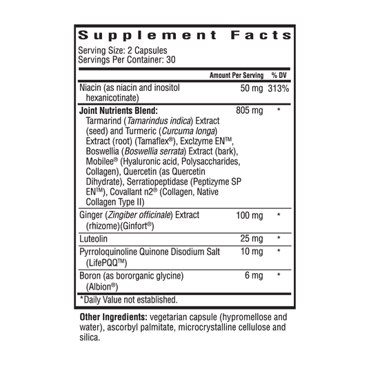 Joint Nutrients Supplement facts 