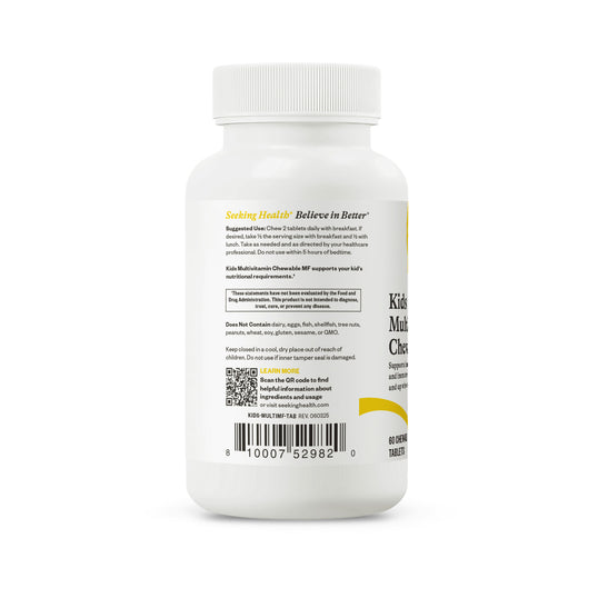 Supplement bottle with label on a white background