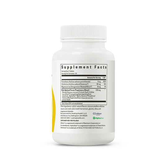 Supplement bottle with 'Supplement Facts' label on a white background