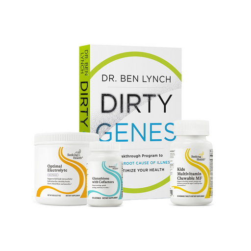 Dr. Ben Lynch Dirty Genes supplement packaging on a white background