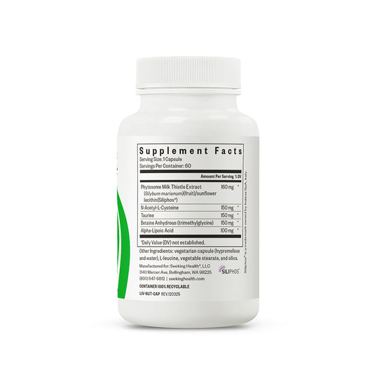 Supplement bottle with label on a white background