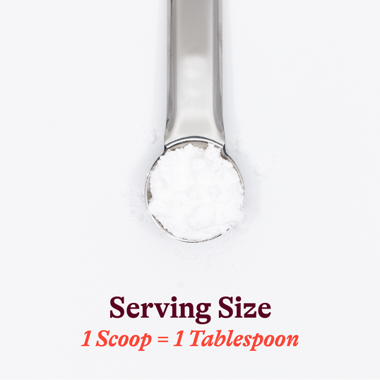 Image of serving size 1 scoop = 1 tablespoon 