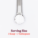 Image of serving size 1 scoop = 1 tablespoon 