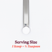 Image of serving size 1 scoop = 2/3 teaspoon 