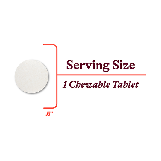 Image of chewable tablet size .5"