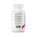 A white plastic bottle of Seeking Health Believes in Better supplement shown from the back, featuring a white label with black text, a barcode, and a magenta logo accent on a white background.