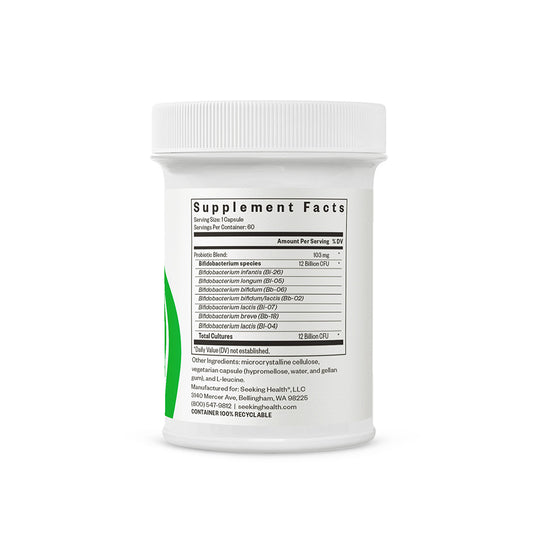 Supplement container with 'Supplement Facts' label on a white background