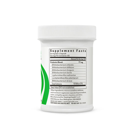 Supplement container with label on a white background