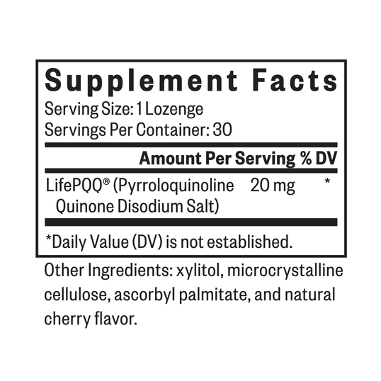 supplement facts panel of PPQ Lozenge