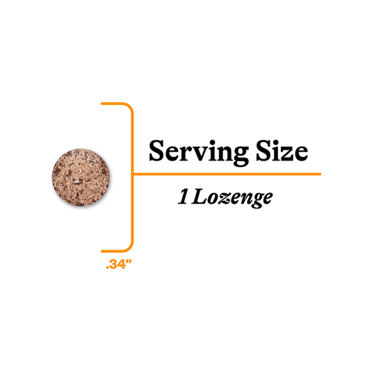 PQQ Lozenge  serving size 1 lozenge - .34"