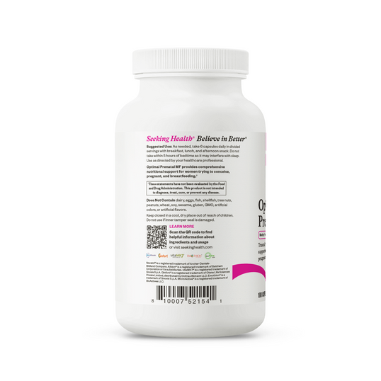 Supplement container with label on a white background