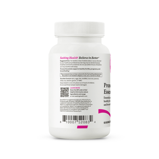 Supplement bottle with label on a white background