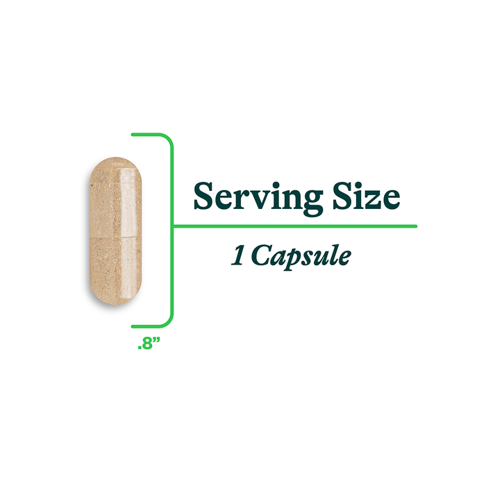 Saccharomyces Bouladrii Serving size 1 capsule - 0.8"
