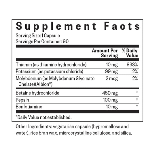 Stomach Acid Nutrients