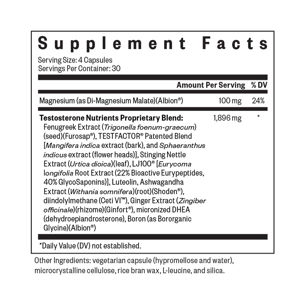 Testosterone Supplements | Testosterone Nutrients | Seeking Health®