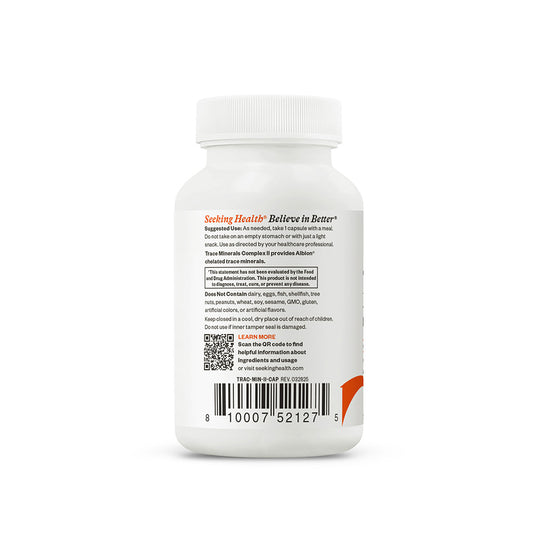 Supplement bottle with label on a white background