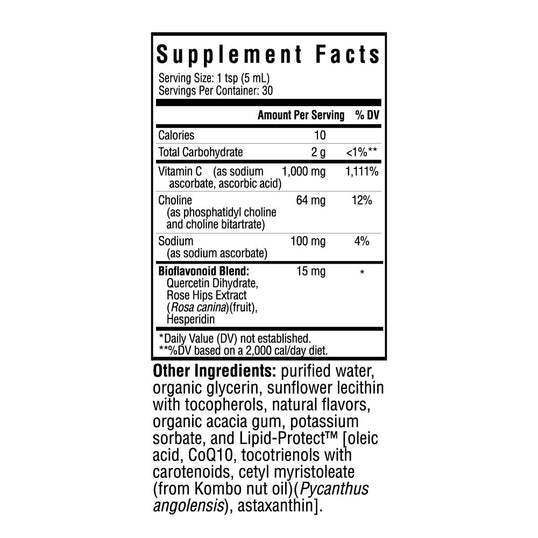 Supplement facts label with nutritional information on a white background