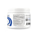 A white plastic supplement jar shown from the back, displaying the Supplement Facts label. The label features blue and black text and graphics, including the Ourvita Health brand name and logo.
