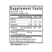 Supplement facts label with vitamins D and K2 on a white background