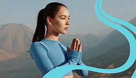 image of woman doing yoga 