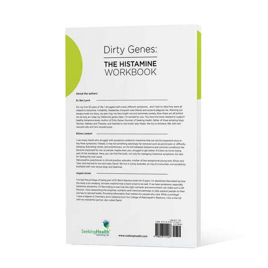 image of back of histamine workbook 